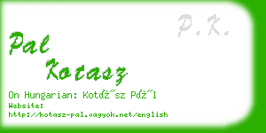 pal kotasz business card